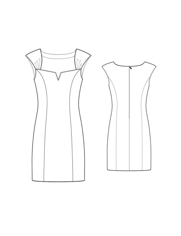 Fashion Designer Sewing Patterns - Sleeveless Keyhole-Neck Dress