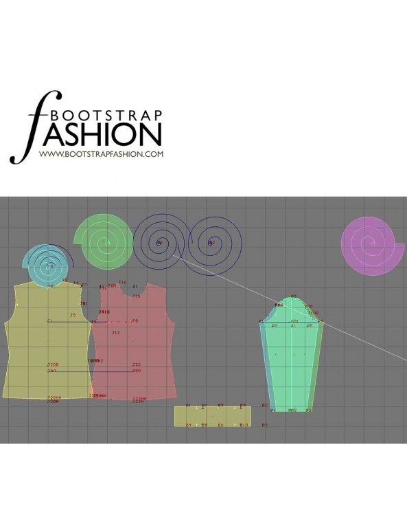 Fashion Designer Sewing Patterns - Ruffle Detail Sleeve Knit Turtleneck