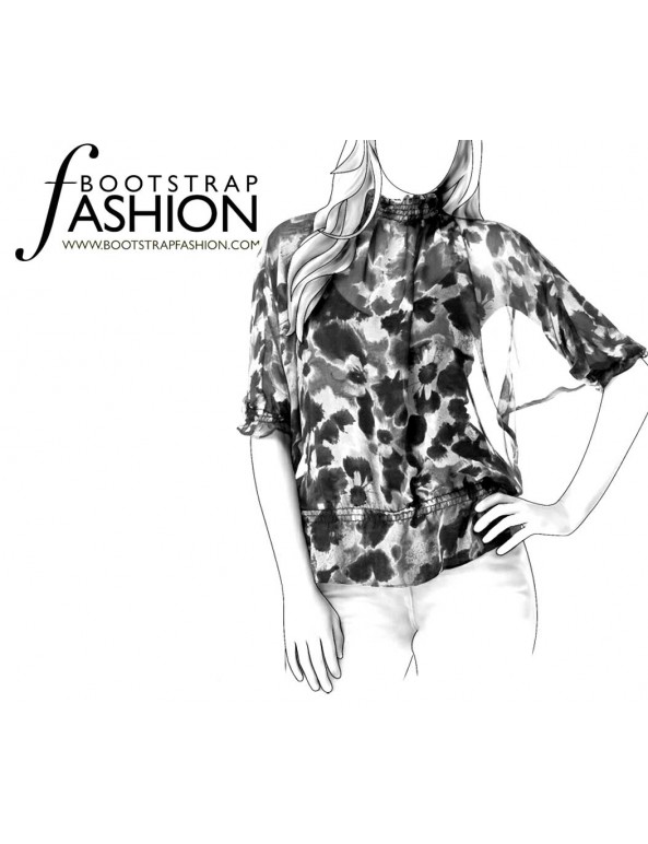 Fashion Designer Sewing Patterns - Batwing Blouson Top