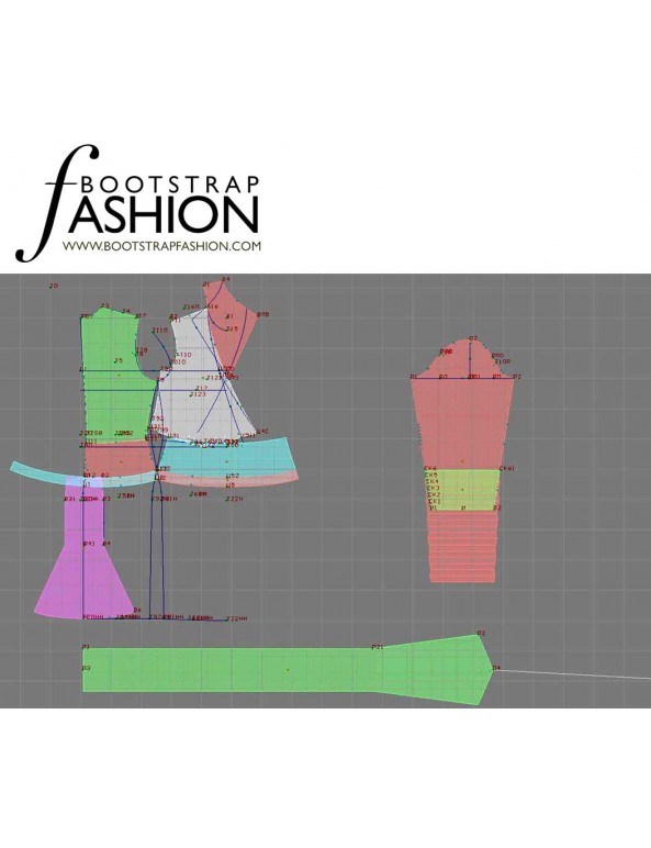 Fashion Designer Sewing Patterns - Pleated Wrap Dress