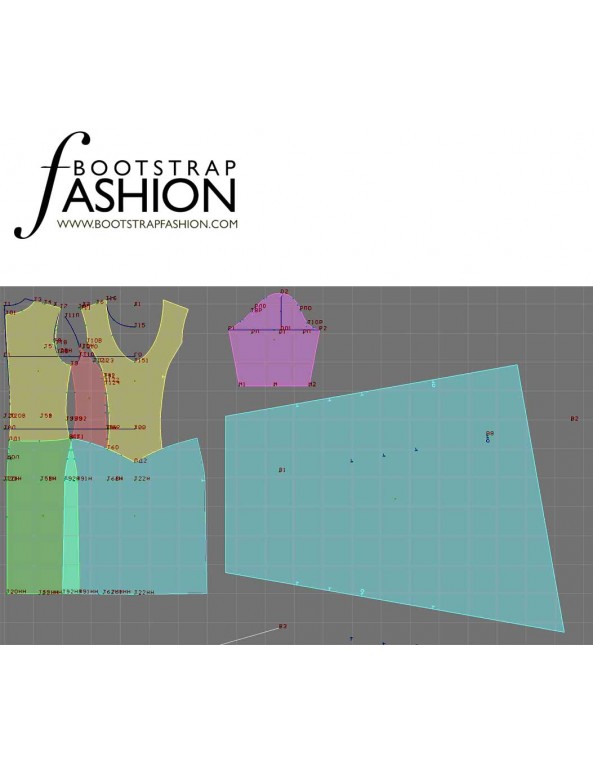 Fashion Designer Sewing Patterns - Draped-Neck, Drop-Waist Dress