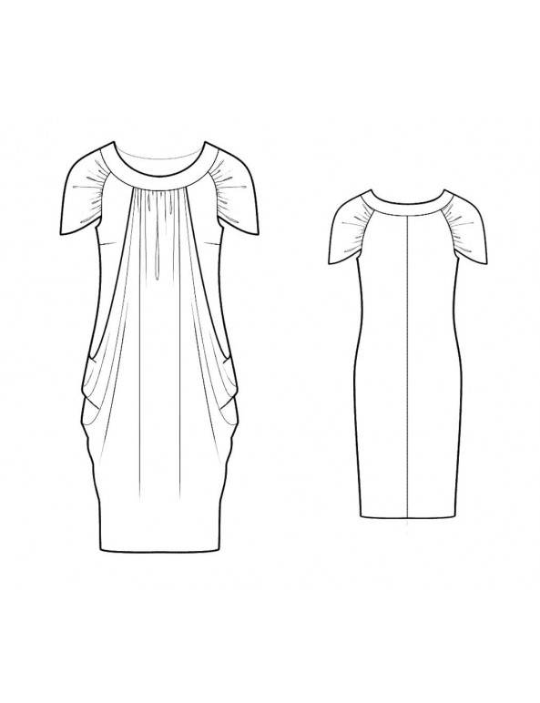 Fashion Designer Sewing Patterns - Draped Layered Dress