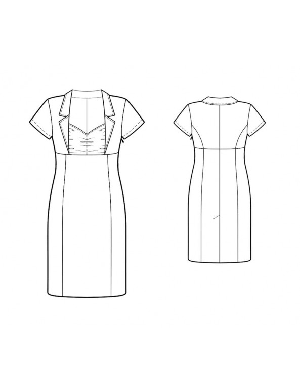 Fashion Designer Sewing Patterns - Short-Sleeved, Empire-Waist Dress