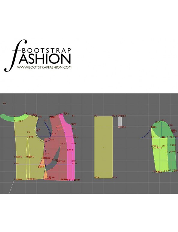 Fashion Designer Sewing Patterns - Jacket with Shoulder Ruffle