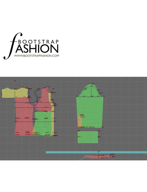 Fashion Designer Sewing Patterns - V-Neck Empire-Waist Button-Down Blouse