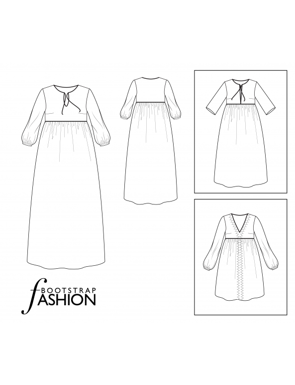 Boho Dress Sewing Pattern. BOOTSTRAPFASHION SEWING PATTERNS ...