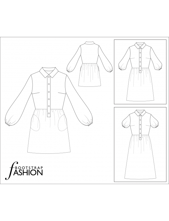 Shirt Dress Sewing Pattern. BOOTSTRAPFASHION SEWING PATTERNS ...