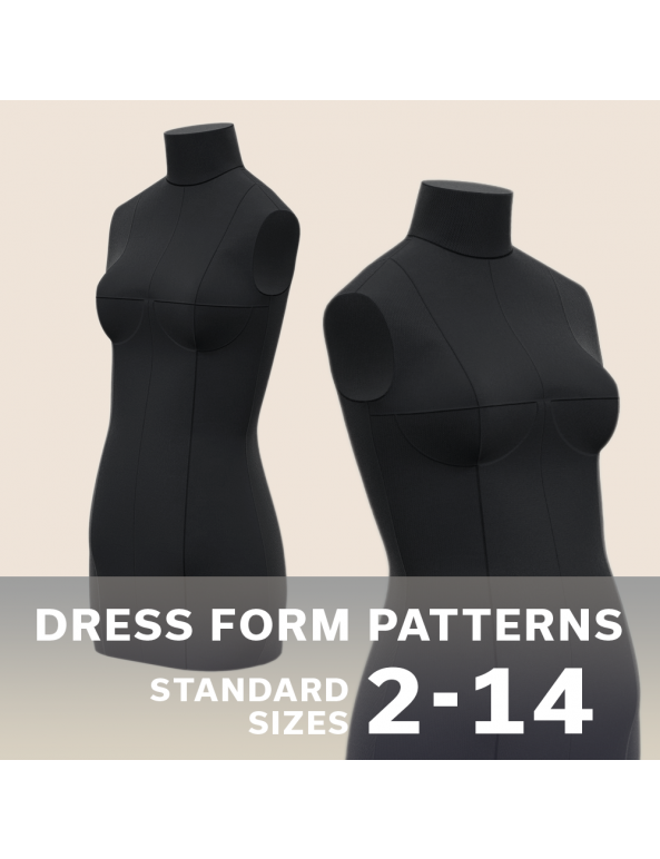 DIY Dress Form in Standard Sizes 2-14. Sewing Patterns PDF.  BOOTSTRAPFASHION DRESS FORMS