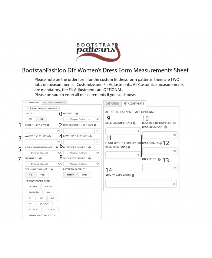 Free custom fit sewing patterns | BootstrapFashion Patterns