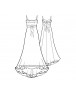 Fashion Designer Sewing Patterns - Bridal Chiffon Gown