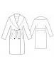 Fashion Designer Sewing Patterns - Shawl Collar Coat with Belt and Pockets