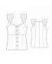 Fashion Designer Sewing Patterns - Button Front Camisole With Ruffles