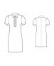 Fashion Designer Sewing Patterns - Shirt Collar Dress With Front Ruffle Closure