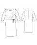 Fashion Designer Sewing Patterns - Boatneck Draped Knit Dress