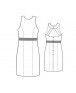 Fashion Designer Sewing Patterns - Halter Dress With Princess Seams and Cut-Out Back