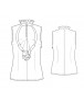 Fashion Designer Sewing Patterns - Sleeveless Ruffle Neck Blouse