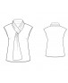 Fashion Designer Sewing Patterns - Capped-Sleeved Tie-Neck Blouse