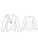 Fashion Designer Sewing Patterns - No-Lapel One-Button Jacket with Ruffle