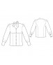 Fashion Designer Sewing Patterns - Long-Sleeved Button-Down Blouse with Tie