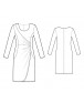 Fashion Designer Sewing Patterns - Knit Scoop Neck Asymmetrically Draped Dress