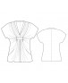 Fashion Designer Sewing Patterns - Drop Sleeve Draped-Neck Blouse