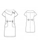 Fashion Designer Sewing Patterns - Side Split Portrait Collar Dress