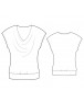 Fashion Designer Sewing Patterns - Cap-Sleeved V-Neck Blouse