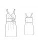 Fashion Designer Sewing Patterns - Surplice Draped Bodice Dress With Wide Set-in Waistband