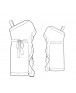 Fashion Designer Sewing Patterns - One Shoulder Draped Sleeve Dress