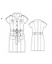 Fashion Designer Sewing Patterns - Button Front Shirt Dress With Ties