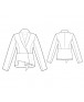 Fashion Designer Sewing Patterns - Long-Sleeved Shawl Collar Jacket