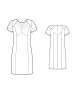 Fashion Designer Sewing Patterns - Draped Sleeves Keyhole Princess Seams Dress