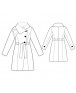 Fashion Designer Sewing Patterns - Asymmetrical Coat With Draped Collar And Tie