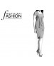 Fashion Designer Sewing Patterns - Square Neck Asymmetrical Drape Dress