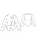 Fashion Designer Sewing Patterns - Long-Sleeved Jacket with Asymmetrical Closing