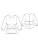 Fashion Designer Sewing Patterns - Round-Neck Blouse with Bow