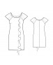 Fashion Designer Sewing Patterns - Wide Scoop Neck Cascading Front Knit Dress