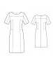 Fashion Designer Sewing Patterns - Boatneck Sculpted Blocked Dress