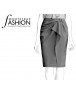 Fashion Designer Sewing Patterns - Structured Ruffle Front Pencil Skirt