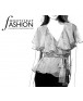 Fashion Designer Sewing Patterns - Shawl-Neck Blouse