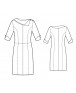 Fashion Designer Sewing Patterns - Princess Seams Asymmetrcal Collar Dress