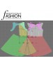 Fashion Designer Sewing Patterns - Pleated Crew Neck A-Line Skirt Dress