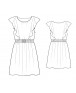 Fashion Designer Sewing Patterns - V-Neck Sleeveless Dress With Pleated A-Line Skirt