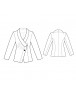 Fashion Designer Sewing Patterns - Tailored  Asymmetrical Jacket