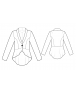 Fashion Designer Sewing Patterns - Long-Sleeved Fitted Jacket with Peplum Fish Tail