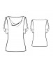 Fashion Designer Sewing Patterns - Cowl Neck Split Sleeve Top