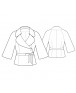 Fashion Designer Sewing Patterns - Wrap Jacket with Three-Quarter-Length Sleeves