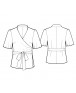 Fashion Designer Sewing Patterns - Short-Sleeved Wrap Blouse