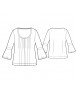 Fashion Designer Sewing Patterns - Scoop Neck Pin-tuck Top