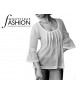 Fashion Designer Sewing Patterns - Scoop Neck Pin-tuck Top